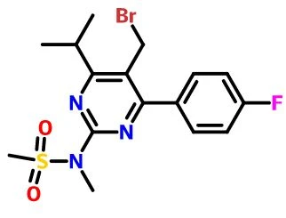 N- [5-bromometil-4- (4-fluorofenil) -6-izopropilpirimidin-2-il] -N-metilmetan sulfonamid CAS br. 799842-07-2