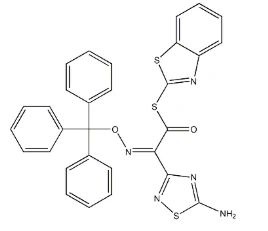 CAS 209467-59-4 (2Z)-2-(5-amino-1,2,4-tiadiazol-3-il)-1-(1,3-benzotiazol-2-ilsulfanil)-2-[(trifenilmetoksi)imino]etan-1-on
